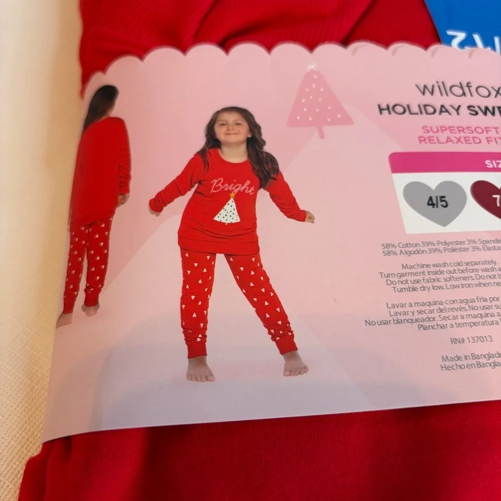 Wildfox Red Festive Kids Sweater Set